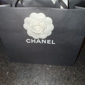 Chanel Black and White Tote Bag with Iconic Logo